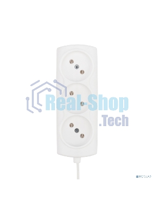 Удлинитель PROconnect STANDARD 3 гнезда, 1.5 м, 2х0.75 мм², б/з, белый