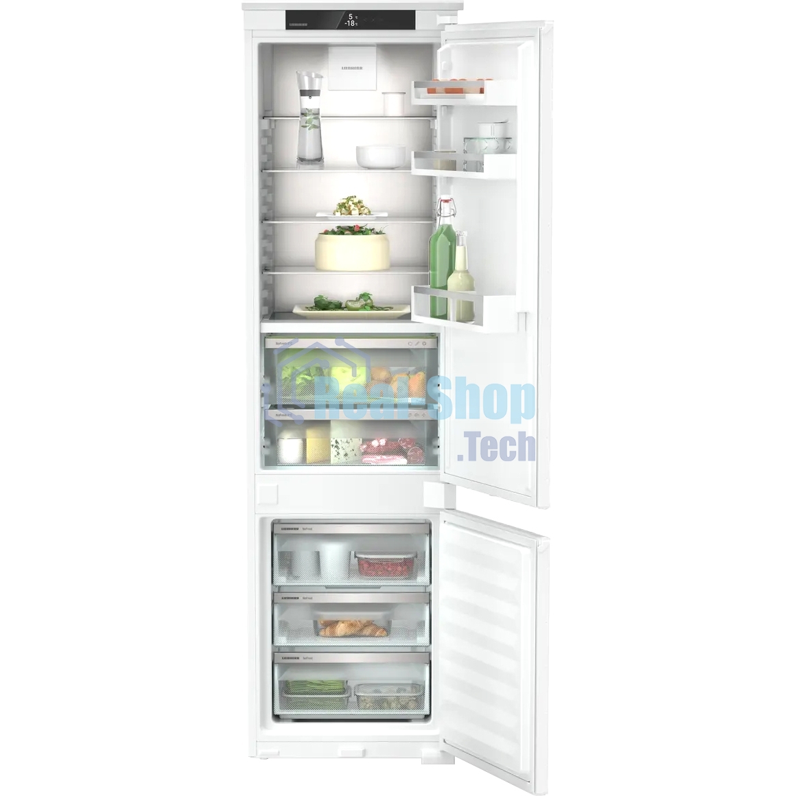 Встраиваемый холодильник Liebherr Plus, ниша 194 см, BioFresh, МК NoFrost 3 контейнера, сенсорный дисплей Touch, door sliding