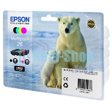 Картридж струйный Epson C13T26164010 черный/голубой/желтый/пурпурный набор карт. (200 стр 17 мл ) для Epson XP-600/605/700/710/800