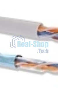 Кабель связи витая пара U/UTP, cat.5e, 4 пары 24AWG solid, 305м, ПВХ, серый