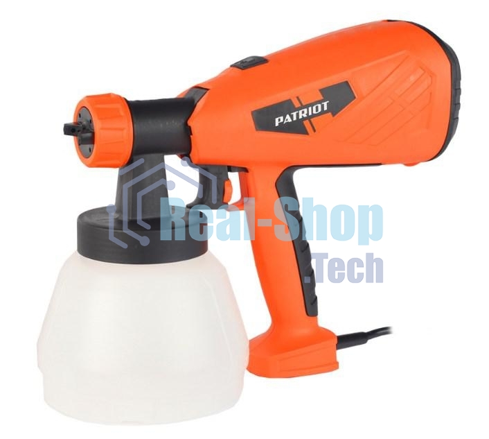 Краскопульт электрический PATRIOT SG500 HVLP 500 Вт., 100 DIN/сек, Расход 900 мл/мин., Резервуар: 1300 мл