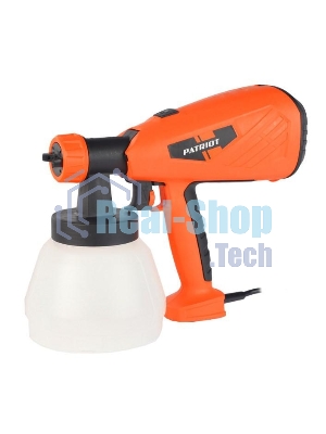Краскопульт электрический PATRIOT SG500 HVLP 500 Вт., 100 DIN/сек, Расход 900 мл/мин., Резервуар: 1300 мл