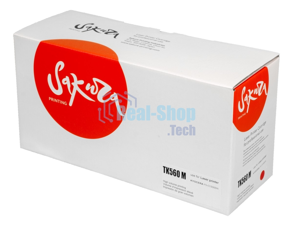 Картридж Sakura TK560M для Kyocera Mita FS-C5300DN/FS-C5350DN, ECOSYS 6030cdn, пурпурный, 10 000 к.