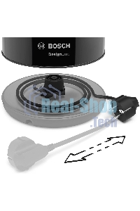 Чайник электрический Bosch TWK3P423 1.7л. 2400Вт черный (корпус: нержавеющая сталь)