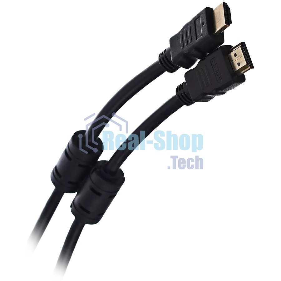 Кабель HDMI v.1.4 10м Telecom, 2 фильтра, 19M -19M, с позолоченными контактами