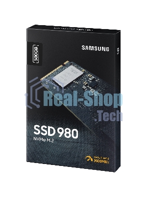 Накопитель SSD Samsung 980 MZ-V8V500BW, 500Gb, PCIe 3.0 x4, M.2 2280, NVMe, R/W 3100/2600