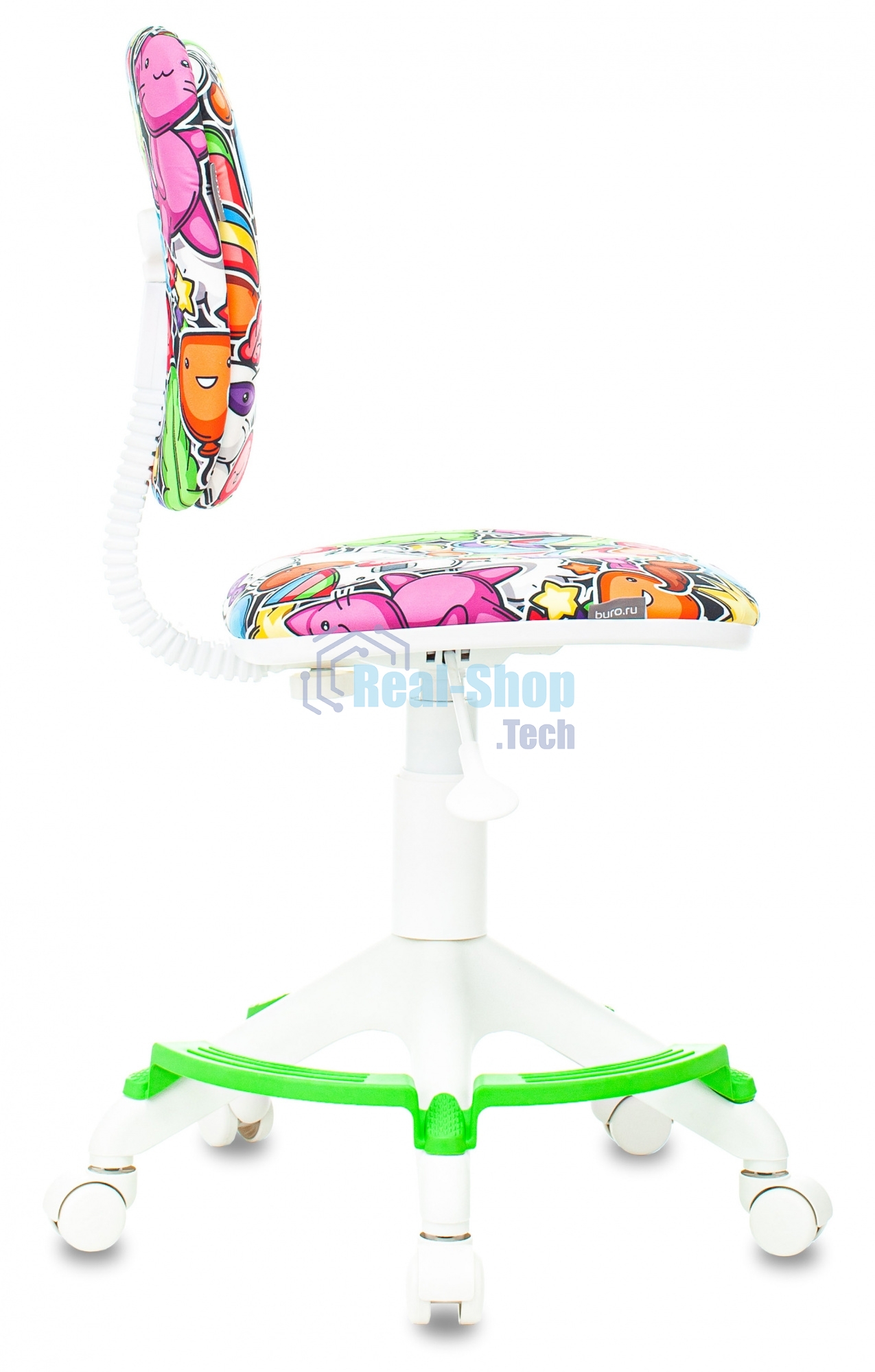 Кресло детское Бюрократ CH-W204/F мультиколор маскарад, крестовина пластик, подст. для ног, пластик белый