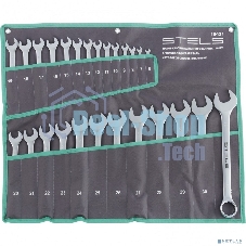 Набор ключей комбинированных 6-32 мм, 26 шт., CrV, матовый хром Stels