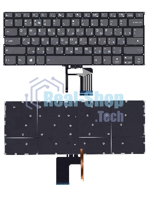 Клавиатура для ноутбука Lenovo Yoga 720-13ISK, черная с подсветкой