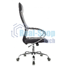 Кресло руководителя Бюрократ CH-610SL черный эко.кожа крестов. металл хром пластик черный