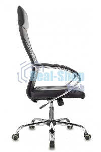 Кресло руководителя Бюрократ CH-610SL черный эко.кожа крестов. металл хром пластик черный