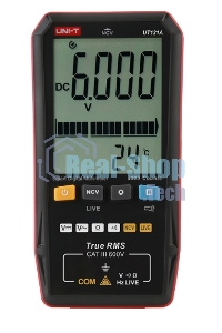 Супертонкий мультиметр UNI-T UT121A с большим экраном Испытание напряжения переменного/постоянного тока (600 В); Испытание на сопротивление (10 МОм); Двойной дисплей; обнаружение NCV; Обнаружение в реальном времени CATⅢ 600 В