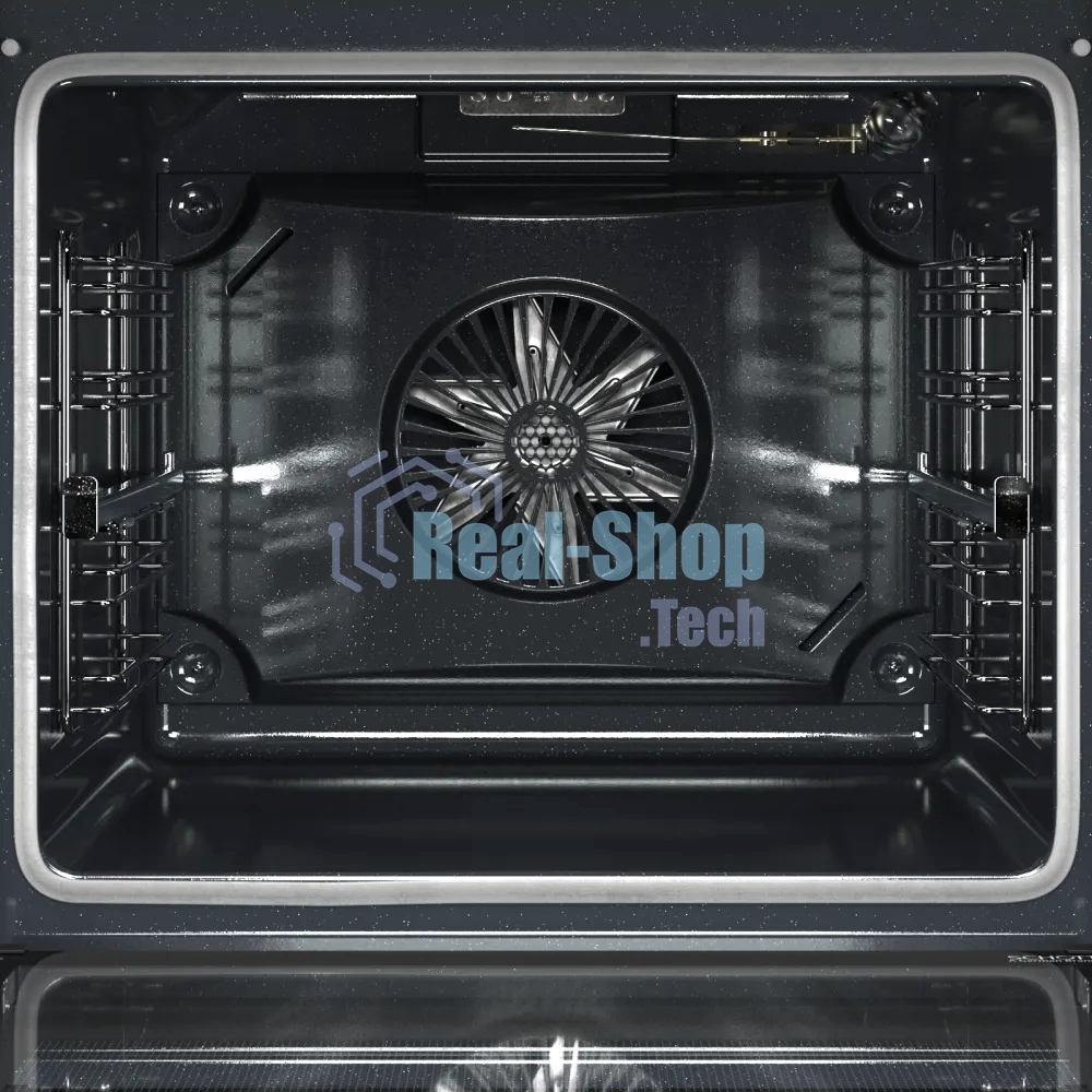 Встраиваемый духовой шкаф Kuppersberg HF 609 B, High-Tech, объем 80 л, 10 режимов работы, телескопические направляющие, цифровой таймер, 2 стекла в дверце, утапливаемые переключатели, энергоэффективность А, черный