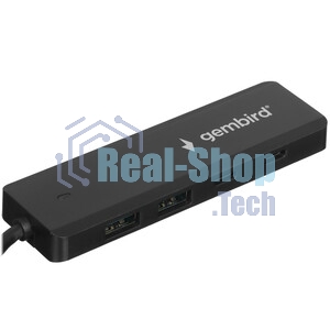 Разветвитель USB3.1 Gembird UHB-C425, 2xUSB, 2xType-C, с доп.питанием (порт Type-C), кабель Type-C 19см