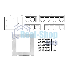 Рамка ALFA Platos (Серебро Стекло органическое) 3-ая AF330403