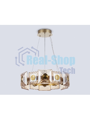 Светильник Ambrella light LH31021 BS/TI латунь/янтарь 56W 3000K D570*150