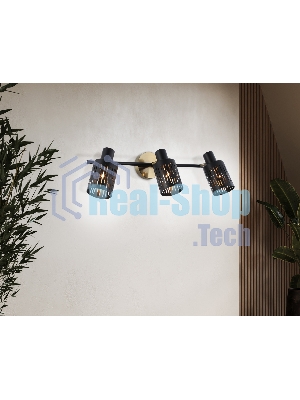 Светильник Ambrella light TR8669/3 BK/SB чёрный/бронза E14/3 max 60W 560*100*190