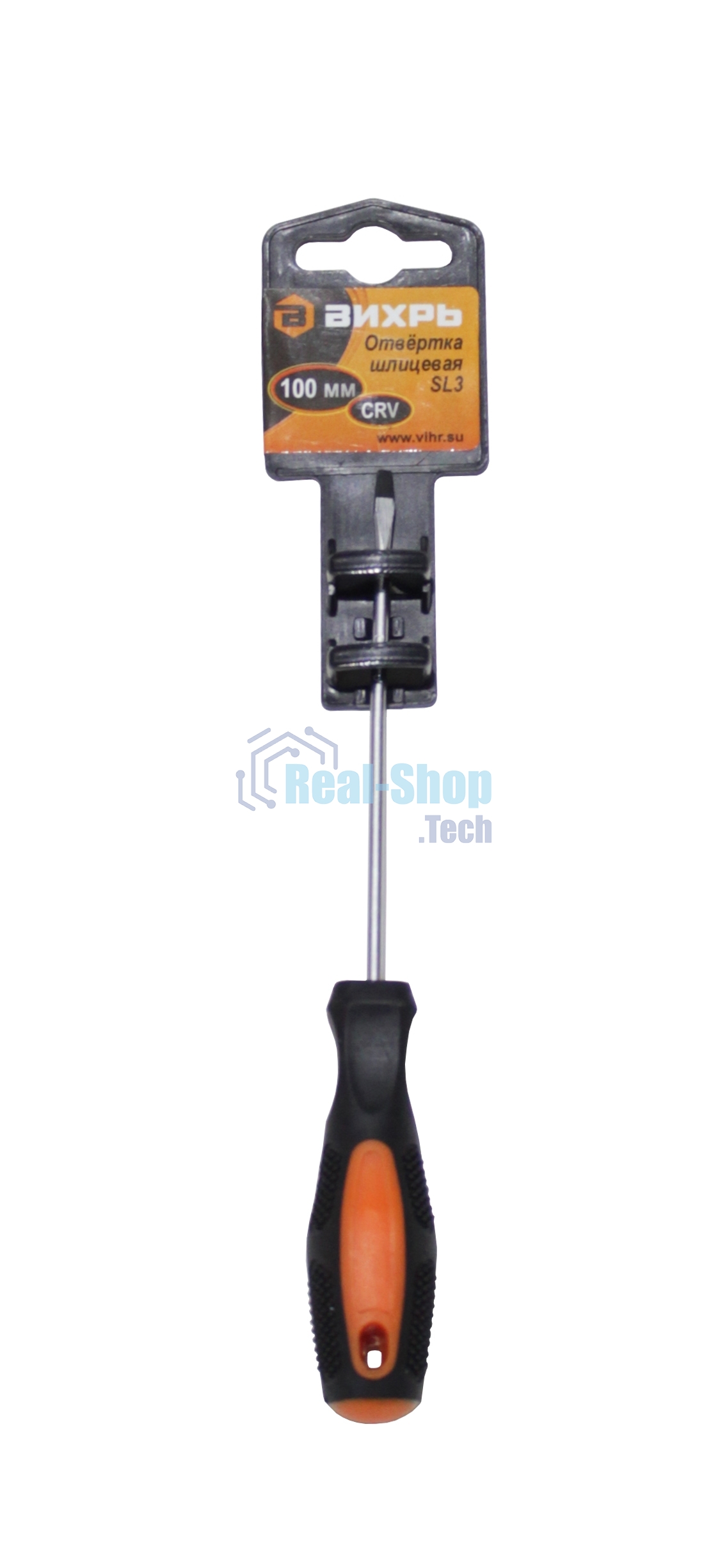 Отвертка шлицевая ВИХРЬ SL3, 100 мм
