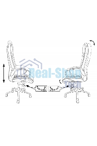 Кресло руководителя Бюрократ AURA/BROWN коричневый, кожа, крестовина алюминий