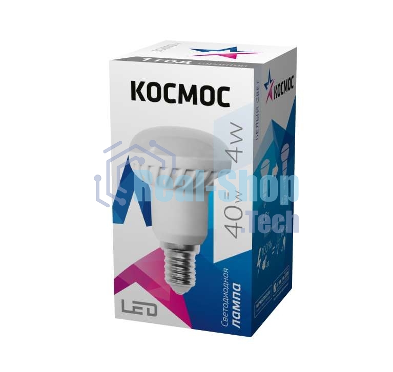 Лампа светодиодная LED R39 4Вт 220В E14 4500К Космос Lksm_LED4wR39E1445