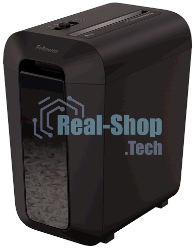 Шредер Fellowes PowerShred LX65 черный (секр.P-4)/перекрестный/10лист./22лтр./скрепки/скобы/пл.карты