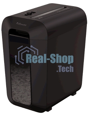 Шредер Fellowes PowerShred LX65 черный (секр.P-4)/перекрестный/10лист./22лтр./скрепки/скобы/пл.карты