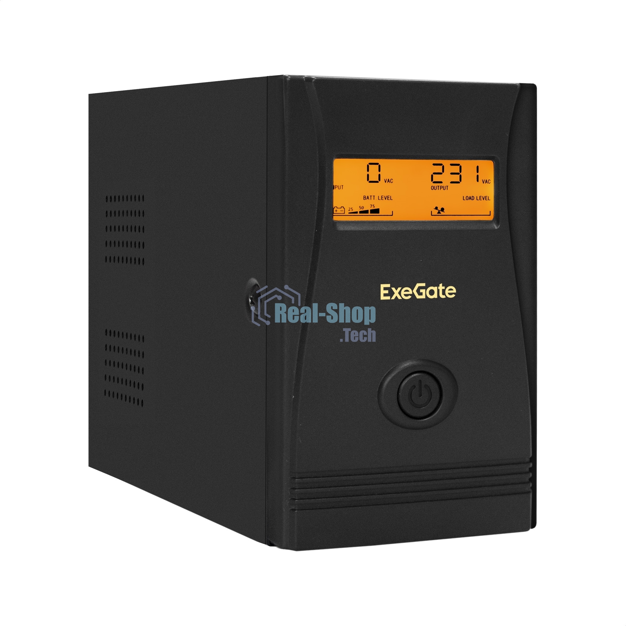 Источник бесперебойного питания ExeGate EX292776RUS Power Smart ULB-800.LCD.AVR.2SH 800VA/480W, LCD, AVR, 2*Schuko, металлический корпус, черный