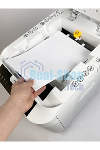 Шредер Heleos АП40-5 белый с автоподачей (секр.P-5) фрагменты 180лист. 37лтр. скрепки скобы пл.карты