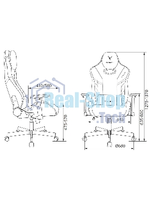 Кресло Knight Thunder 5X черный/голубой, экокожа, 120 кг, механизм качания