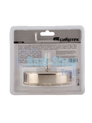 Сверло по керамической плитке и стеклу Сибртех, 110 х 55 мм, 6 гр.хв-к, с центр. сверлом