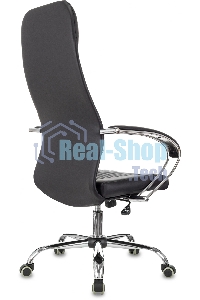 Кресло руководителя Бюрократ CH-610SL черный эко.кожа крестов. металл хром пластик черный