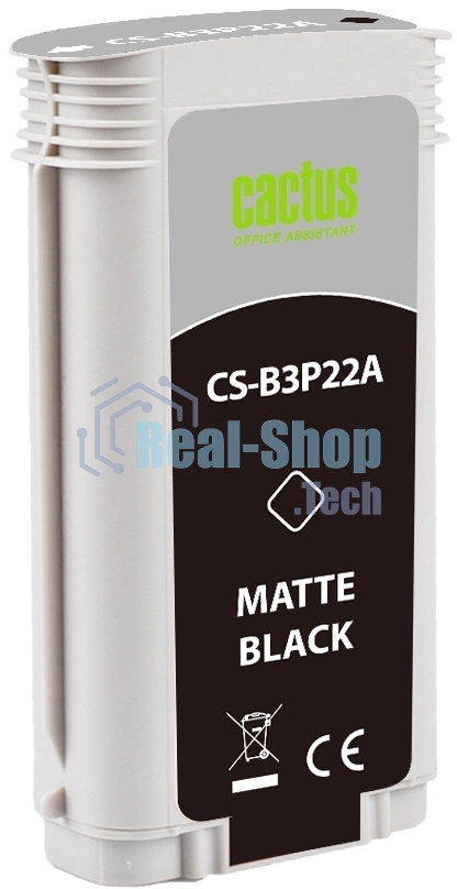 Картридж струйный Cactus CS-B3P22A №727 черный матовый (130 мл) для HP DJ T920/T1500/T2530