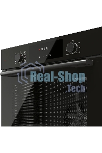 Встраиваемый духовой шкаф Kuppersberg HF 609 B, High-Tech, объем 80 л, 10 режимов работы, телескопические направляющие, цифровой таймер, 2 стекла в дверце, утапливаемые переключатели, энергоэффективность А, черный