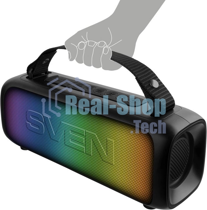 Портативная колонка Sven PS-235 черный 12W 2.0 BT 3600mAh (SV-022075)