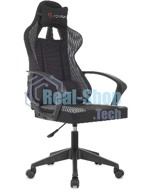 Кресло Zombie Carry черный/серый, экокожа, подголовник