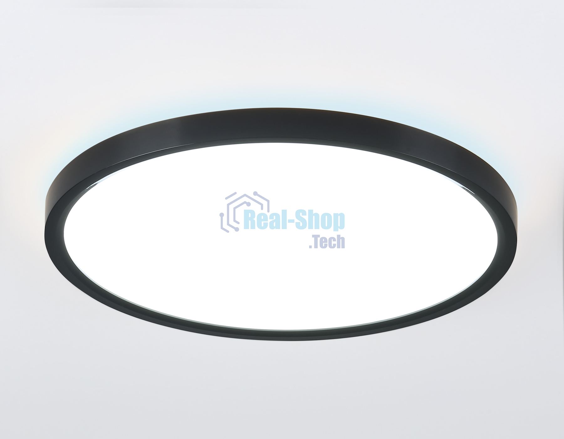 Потолочный светодиодный светильник Ambrella light FZ3055 BK черный IP44 33W+10W 6400+6400К D370*40 (Без ПДУ)