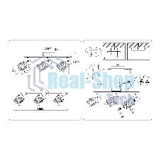 Светильник Ambrella light TR8669/3 BK/SB чёрный/бронза E14/3 max 60W 560*100*190