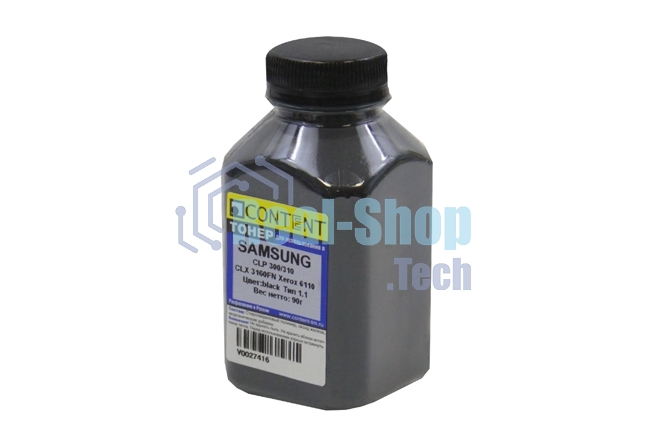 Тонер Samsung CLP 300 (Content) Тип 1.1, BK, 90 г, банка