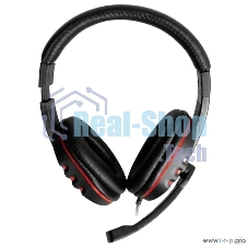 Гарнитура Oklick HS-L380G черный/красный 1.8м мониторы оголовье (JD-032)