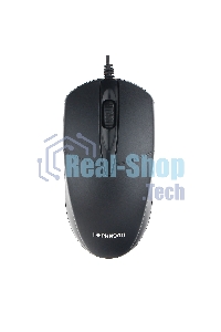 Мышь проводная Гарнизон GM-220 черный, 1000 dpi, USB, кнопки - 3