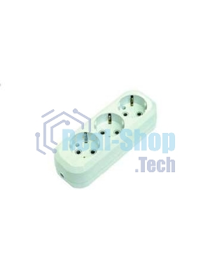 Колодка удлинителя 3 гнезда с заземлением MAKEL MGP131