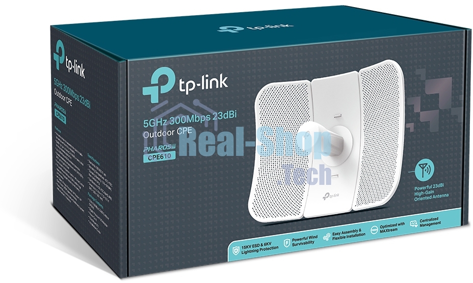 Наружная точка доступа Tp-Link CPE710 5 ГГц 867 Мбит/с 23 дБи Wi-Fi стандарта AC SMB