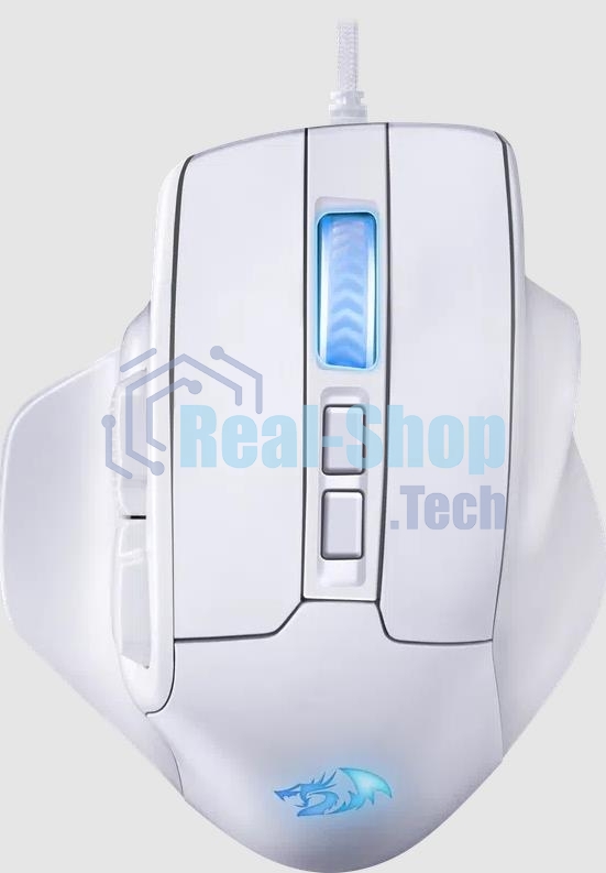 Мышь проводная REDRAGON Bullseye белый, 12400 dpi, USB, кнопки - 8