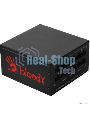 Блок питания Bloody BD-PS1000G, 1000Вт, 80 PLUS Gold, 140мм, модульный, черный