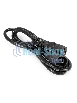 Кабель питания ExeGate Power EC-1P (C13->C14, VDE-250V-3*1.0мм2, медь, черный, 16A, 1 м)