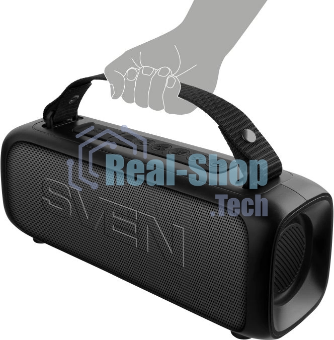 Портативная колонка Sven PS-235 черный 12W 2.0 BT 3600mAh (SV-022075)