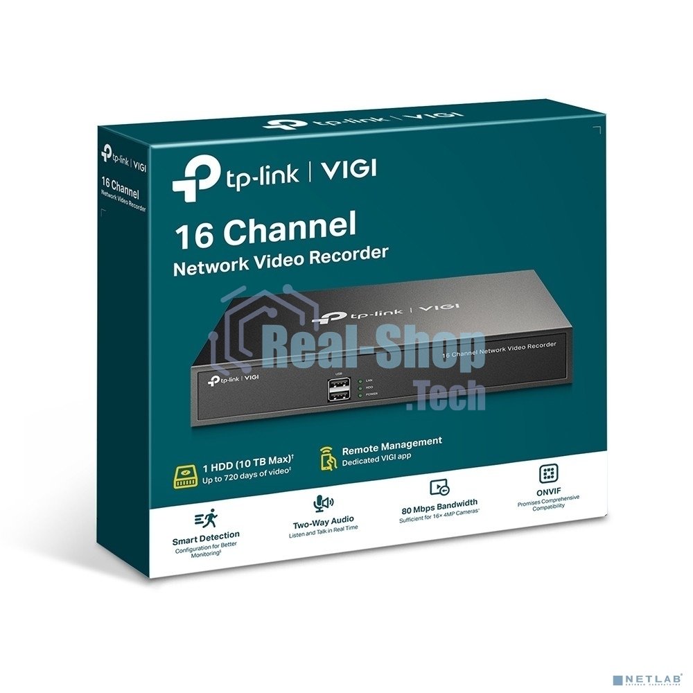 Сетевой видеорегистратор TP-Link VIGI NVR1016H 16 Channel Network Video Recorder