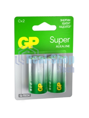 Алкалиновые батарейки GP Super Alkaline G-Tech 14А типоразмера C - 2 шт. на блистере (2 шт.)
