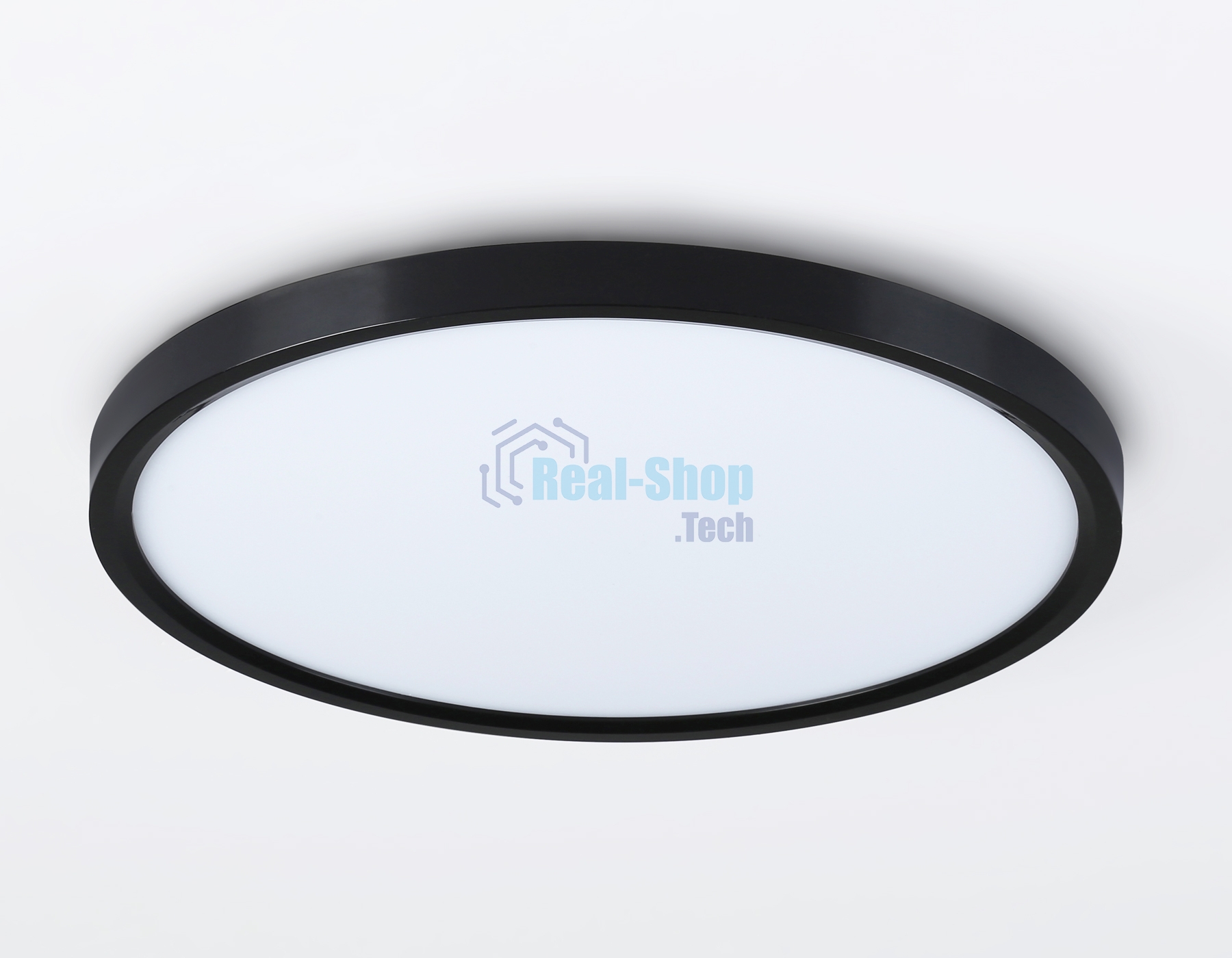 Потолочный светодиодный светильник Ambrella light FZ3055 BK черный IP44 33W+10W 6400+6400К D370*40 (Без ПДУ)
