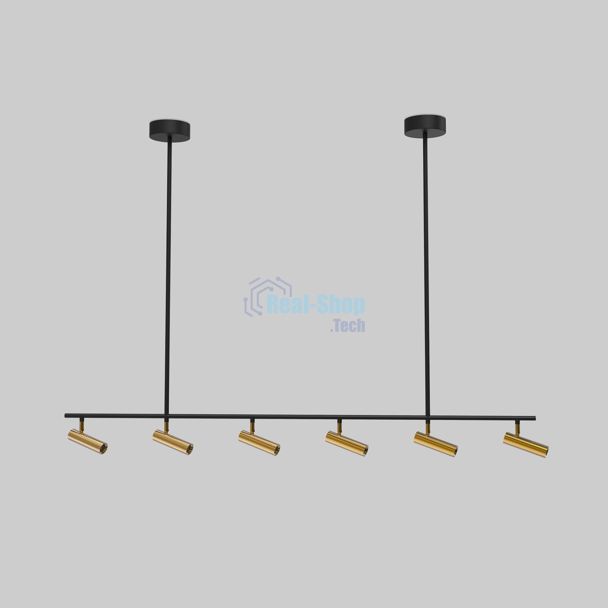 20252/6 LED / потолочный светильник / черный/латунь
